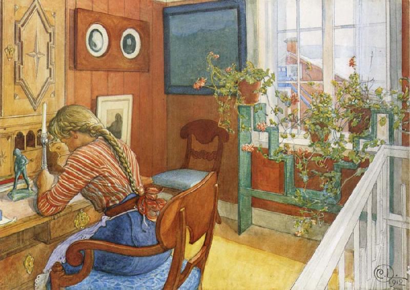 Carl Larsson Writing Letters Germany oil painting art